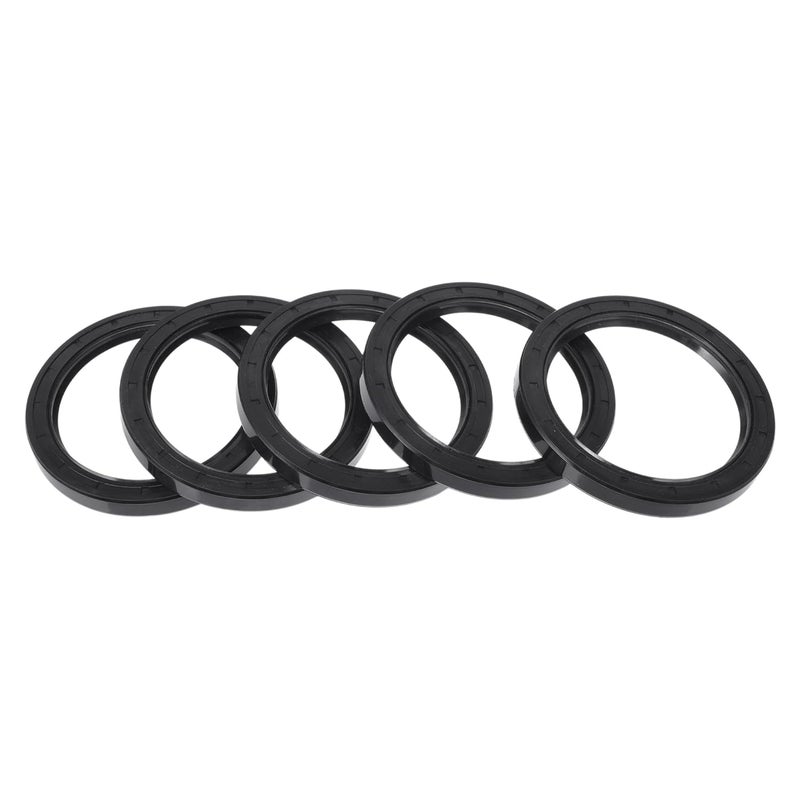 RATCHROLL ختم زيت عالمي TC مزدوج الشفة مع حلقة زنبركية فولاذية ختم عمود دوار 75x95x10mm ضغط عالي مطاط NBR أسود 5 قطع - Image 1
